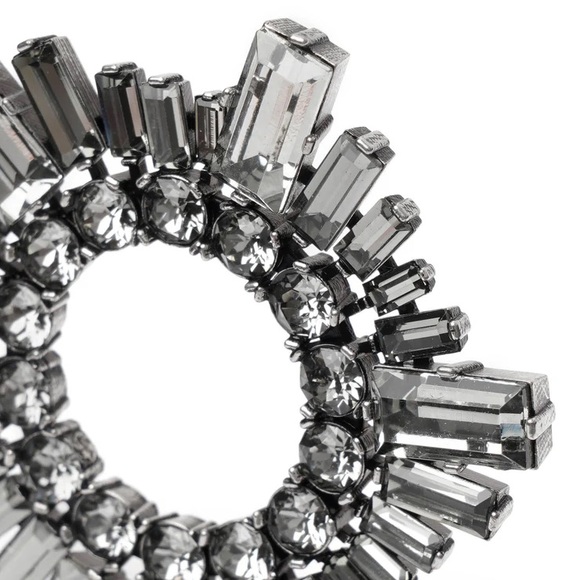 Authentic Amina Muaddi mini begum earrings black diamond - Picture 9 of 10